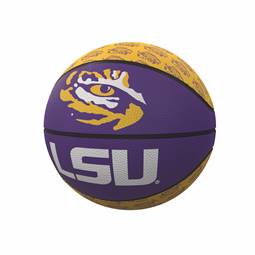 LSU Louisiana State University Tigers Repeating Logo Youth Size Rubber Basketball
