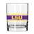 LSU 14oz Stripe Rocks Glass