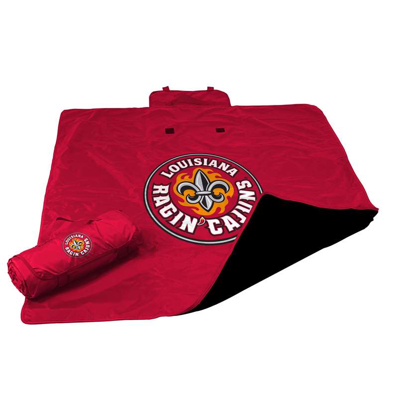 Logo Brands NCAA Louisiana Lafayette All Weather Blanket, One Size, Multicolor