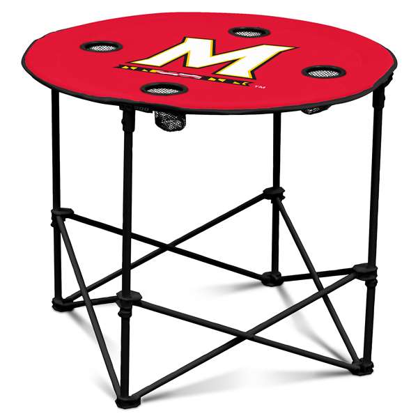 University of Maryland Terrapins Round Folding Table with Carry Bag