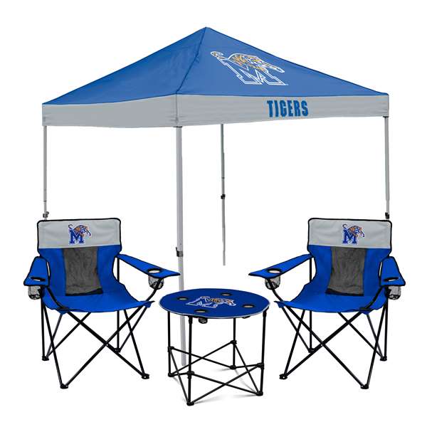 Memphis Tigers Canopy Tailgate Bundle - Set Includes 9X9 Canopy, 2 Chairs and 1 Side Table