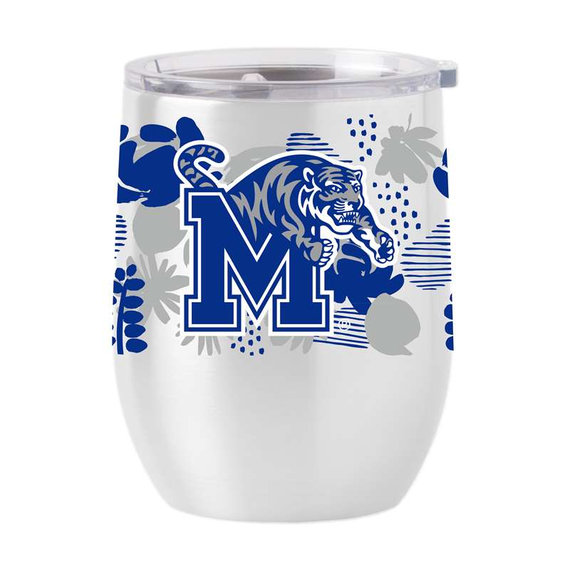 Memphis 16oz Floral Stainless Curved Beverage