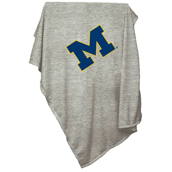 Michigan Gray Sweatshirt Blanket