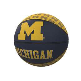 University of Michigan Wolverines Repeating Logo Youth Size Rubber Basketball