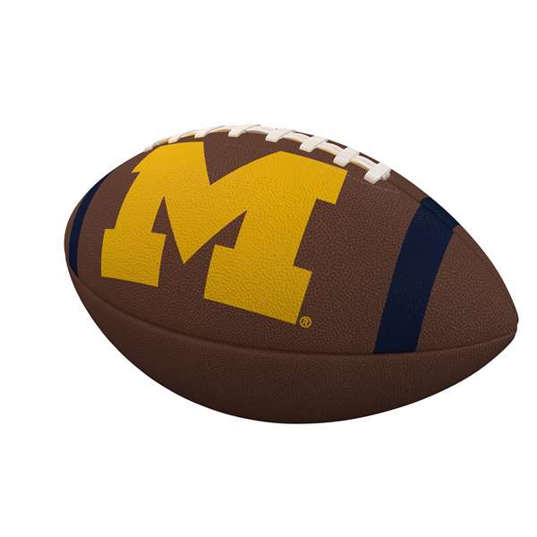 University of Michigan Wolverines Team Stripe Official Size Composite Football  