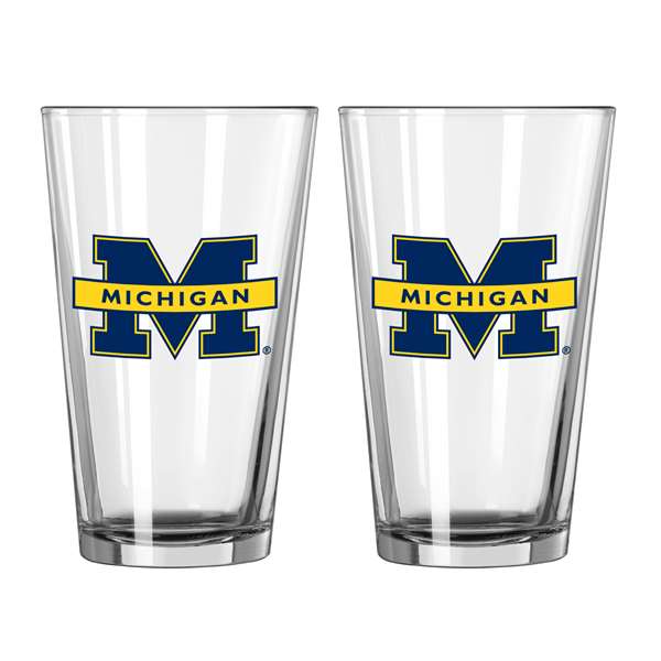 Michigan 16oz Logo Pint Glass