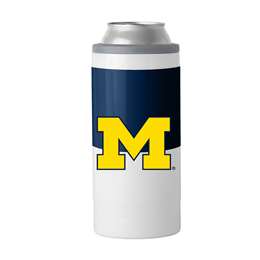 Michigan Colorblock 12oz Slim Can Coolie Coozie  