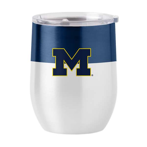 University of Michigan colorblock curved beverage  