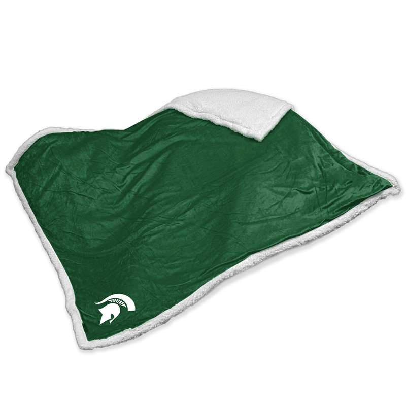 Michigan State University Spartans Sherpa Throw Blanket 60 X 50 inches