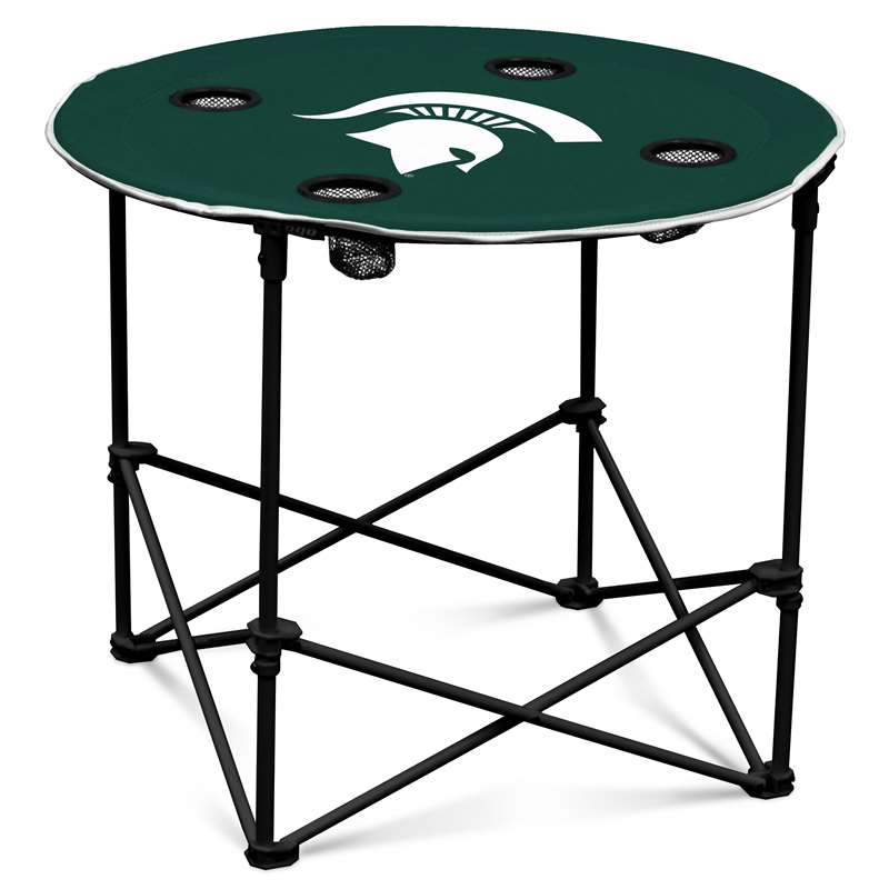 Michigan State University Spartans Round Folding Table with Carry Bag