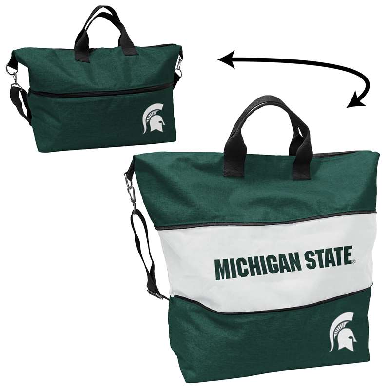 Michigan State University Spartans Crosshatch Expandable Tote Bag