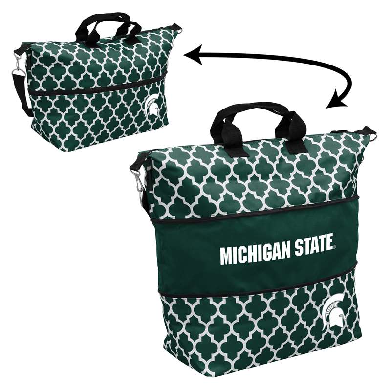 Michigan State University Spartans Crosshatch Expandable Tote Bag