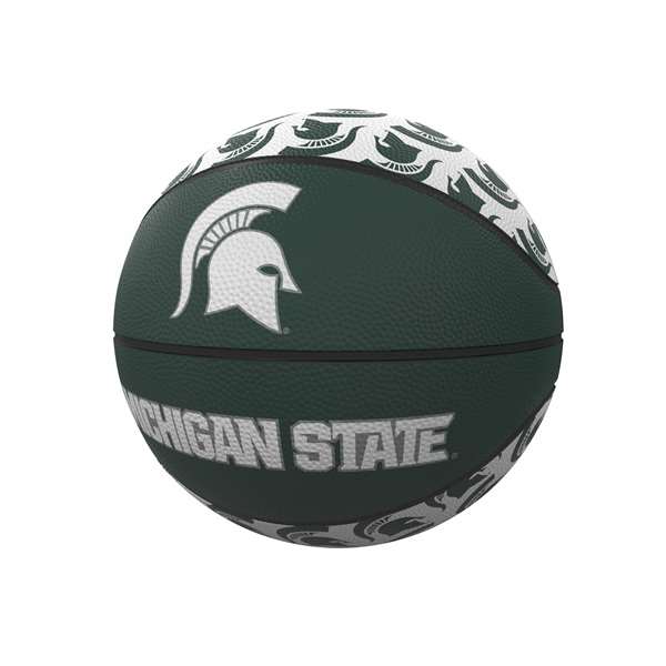 Michigan State University Spartans Repeating Logo Youth Size Rubber Basketball
