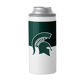 Michigan State Colorblock 12oz Slim Can Coolie Coozie  