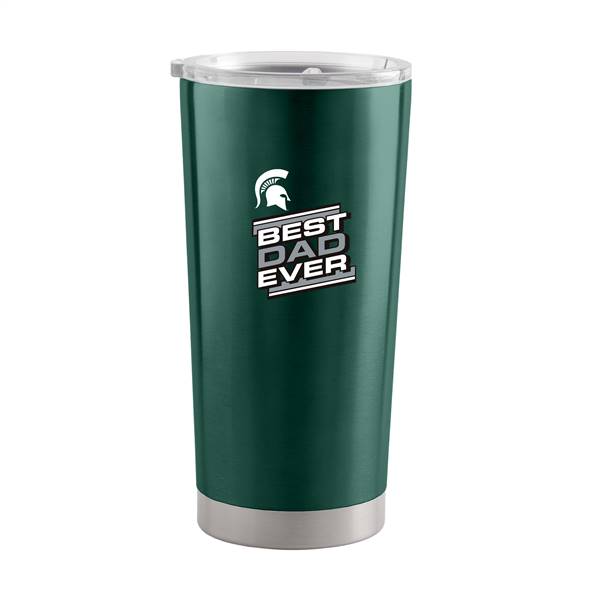 MI State 20oz Best Dad Ever. Stainless Tumbler