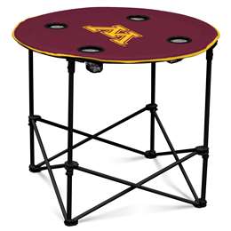 University of Minnesota Golden GophersRound Folding Table with Carry Bag