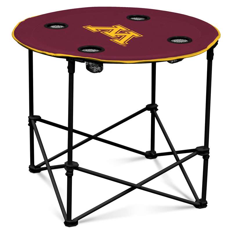 University of Minnesota Golden GophersRound Folding Table with Carry Bag