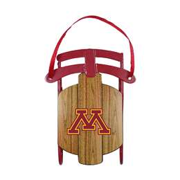 Minnesota Metal Sled Ornament  