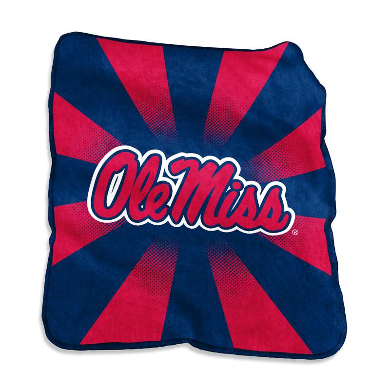 Ole Miss Rebels University of Mississippi Raschel Throw Blanket 60 X 50 inches