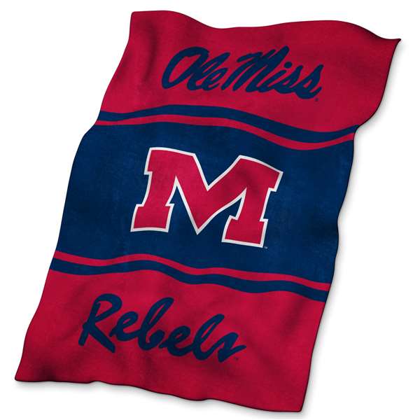 Ole Miss Rebels University of Mississippi UltraSoft Blanket 84 x 54 inches