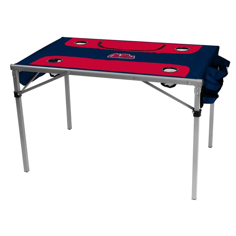 Ole Miss Rebels University of Mississippi Folding Total Tailgate Table with Carry Bag