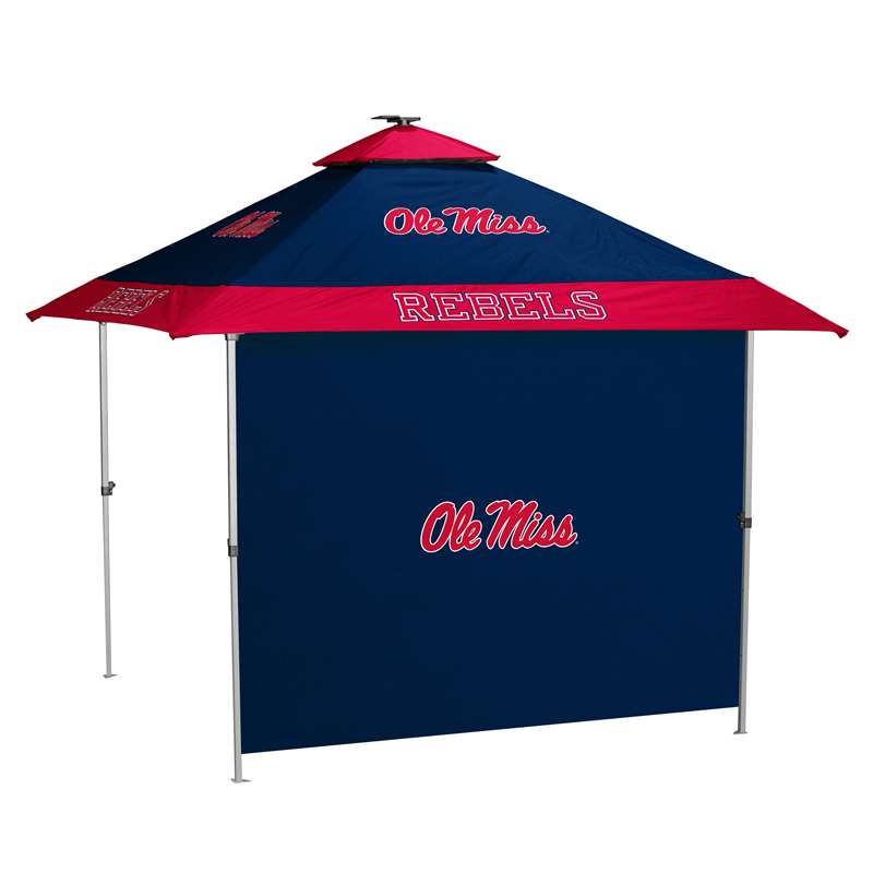 Ole Miss Rebels University of Mississippi 10 X 10 Pagoda Canopy Tailgate Tent With Side Panel