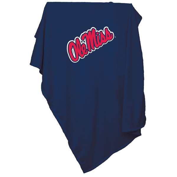 Ole Miss Rebels University of Mississippi Sweatshirt Blanket 84 X 54 inches