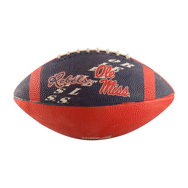 Ole Miss Rebels University of Mississippi Combo Logo Junior Size Rubber Football