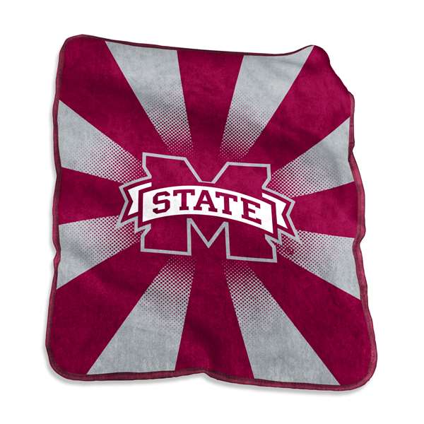 Mississippi State University Bulldogs Raschel Throw Blanket