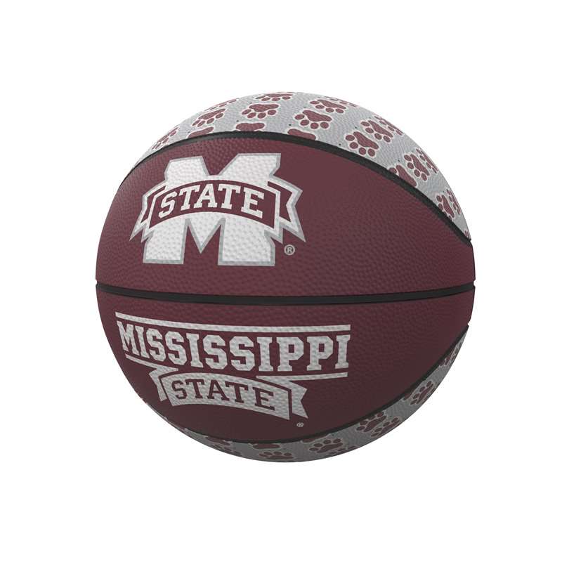 Mississippi State University Bulldogs Repeating Logo Youth Size Rubber Basketball