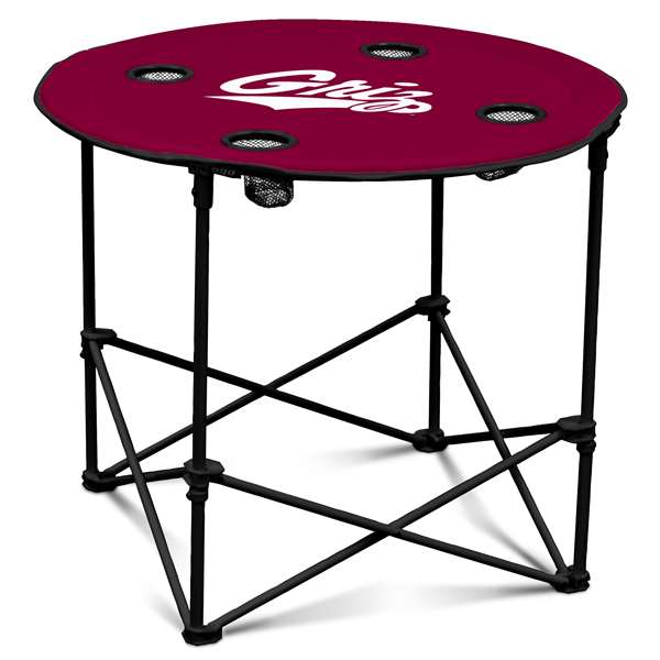 University of Montana Grizzlies Round Folding Table with Carry Bag