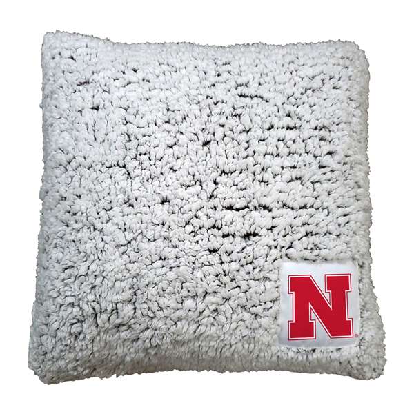 Nebraska Frosty Throw Pillow