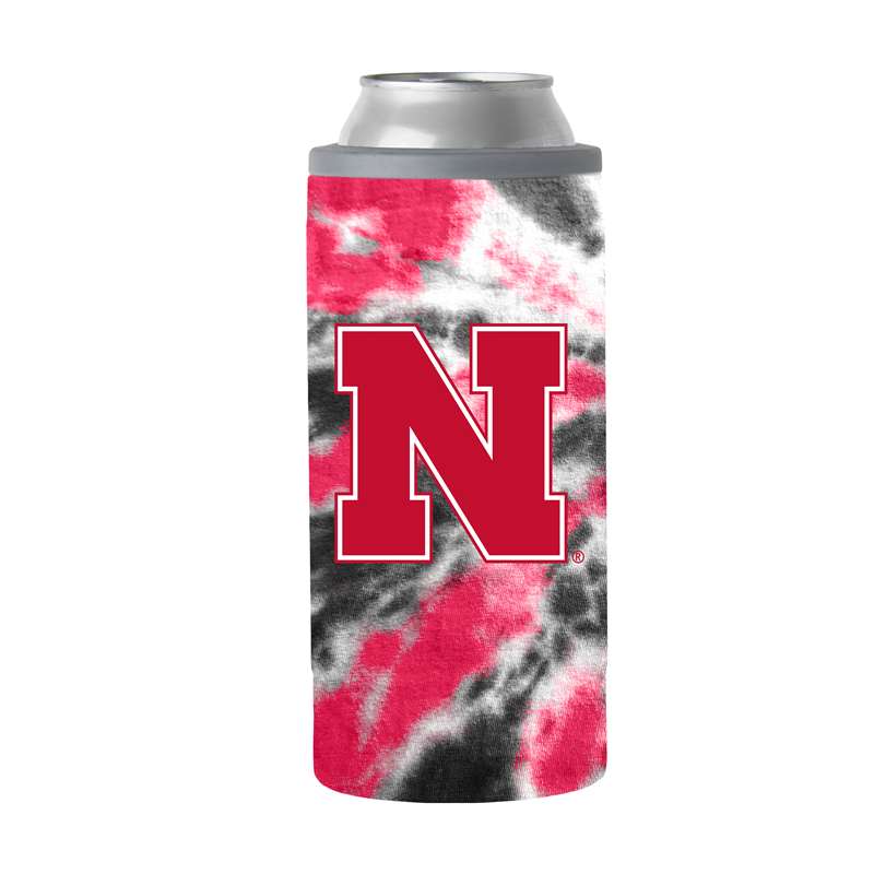 Nebraska 12oz Tie Dye Slim Can Coolie