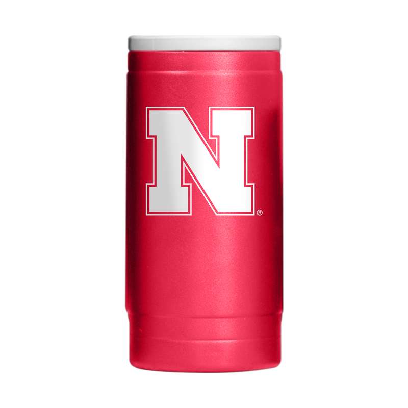 Nebraska Flipside Powder Coat Slim Can Coolie