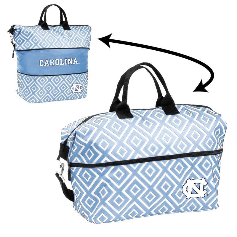 North Carolina Quatrefoil Expandable Tote