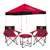 North Carolina State Wolfpack Canopy Tailgate Bundle - Set Includes 9X9 Canopy, 2 Chairs and 1 Side Table