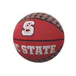 North Carolina State University Wolfpack Repeating Logo Youth Size Rubber Basketball