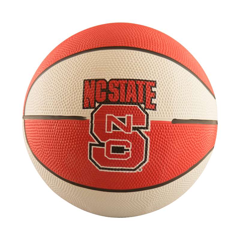 North Carolina State University Wolfpack Repeating Logo Youth Size Rubber Basketball