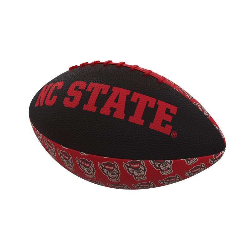 North Carolina State University Wolfpack Repeating Logo Youth Size Rubber Football