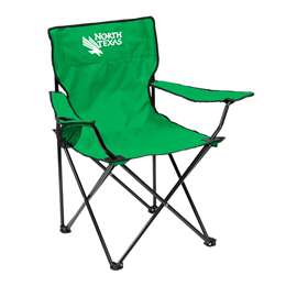 North Texas State University Mean Green Quad Folding Chair with Carry Bag