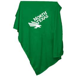 North Texas State University Mean GreenSweatshirt Blanket - 84 X 54 in.
