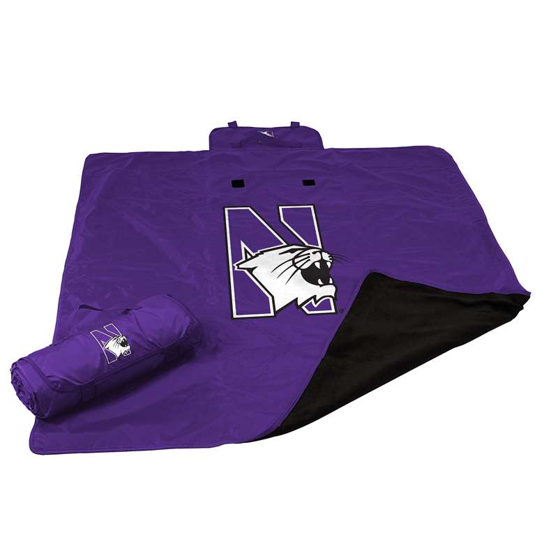 Logo Brands NCAA Northwestern All Weather Blanket, One Size, Multicolor