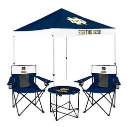 Notre Dame Fighting Irish Canopy Tailgate Bundle - Set Includes 9X9 Canopy, 2 Chairs and 1 Side Table