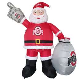 Ohio State Buckeyes Inflatable Santa 7 Ft Tall    