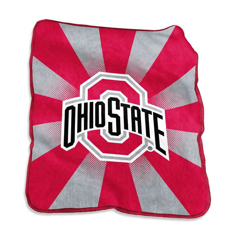 Ohio State University Buckeyes Raschel Throw Blanket