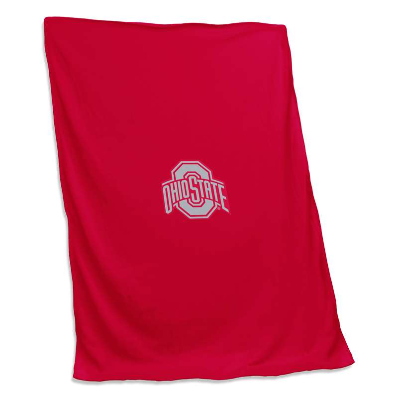 Ohio State University Buckeyes Sweatshirt Blanket Screened Print