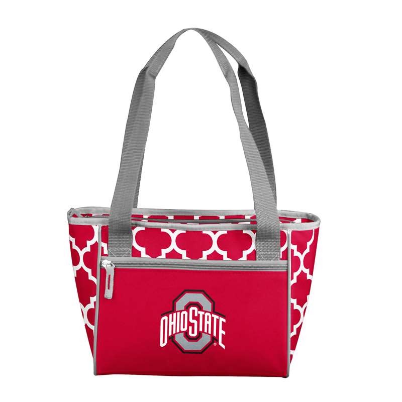 Ohio State Quatrefoil 16 Can Cooler Tote