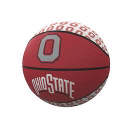 Ohio State University Buckeyes Repeating Logo Youth Size Rubber Basketball