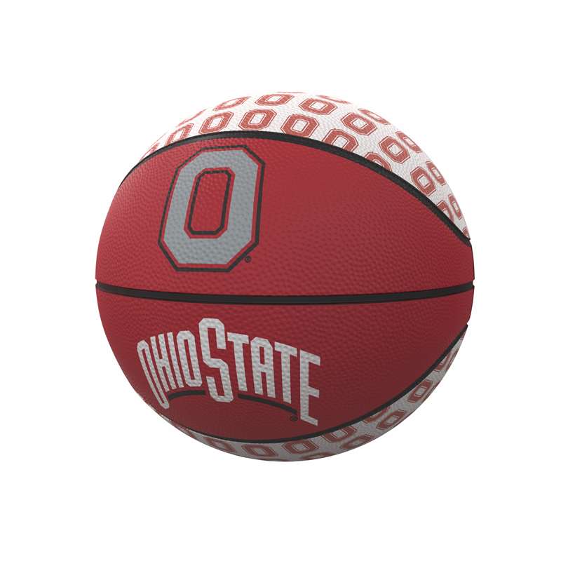 Ohio State University Buckeyes Repeating Logo Youth Size Rubber Basketball