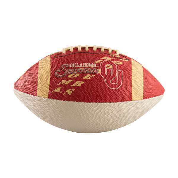 University of Oklahoma Sooners Combo Logo Junior Size Rubber Football